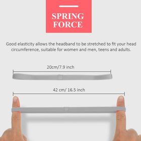 Close-up of Bememo elastic sport headband showing non-slip design