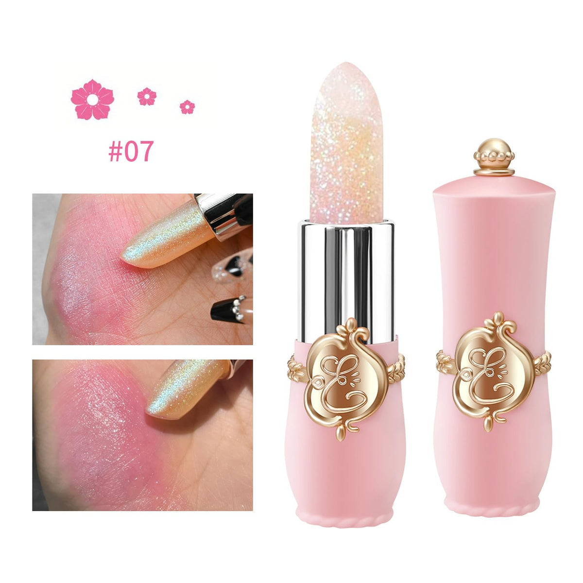 Close-up of BestLand colour changing lipstick showing texture