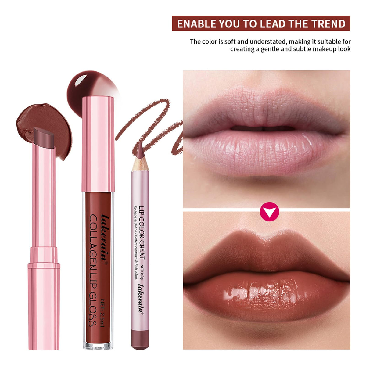 Close-up of BestLand matte lipstick in Soft Cocoa Rose