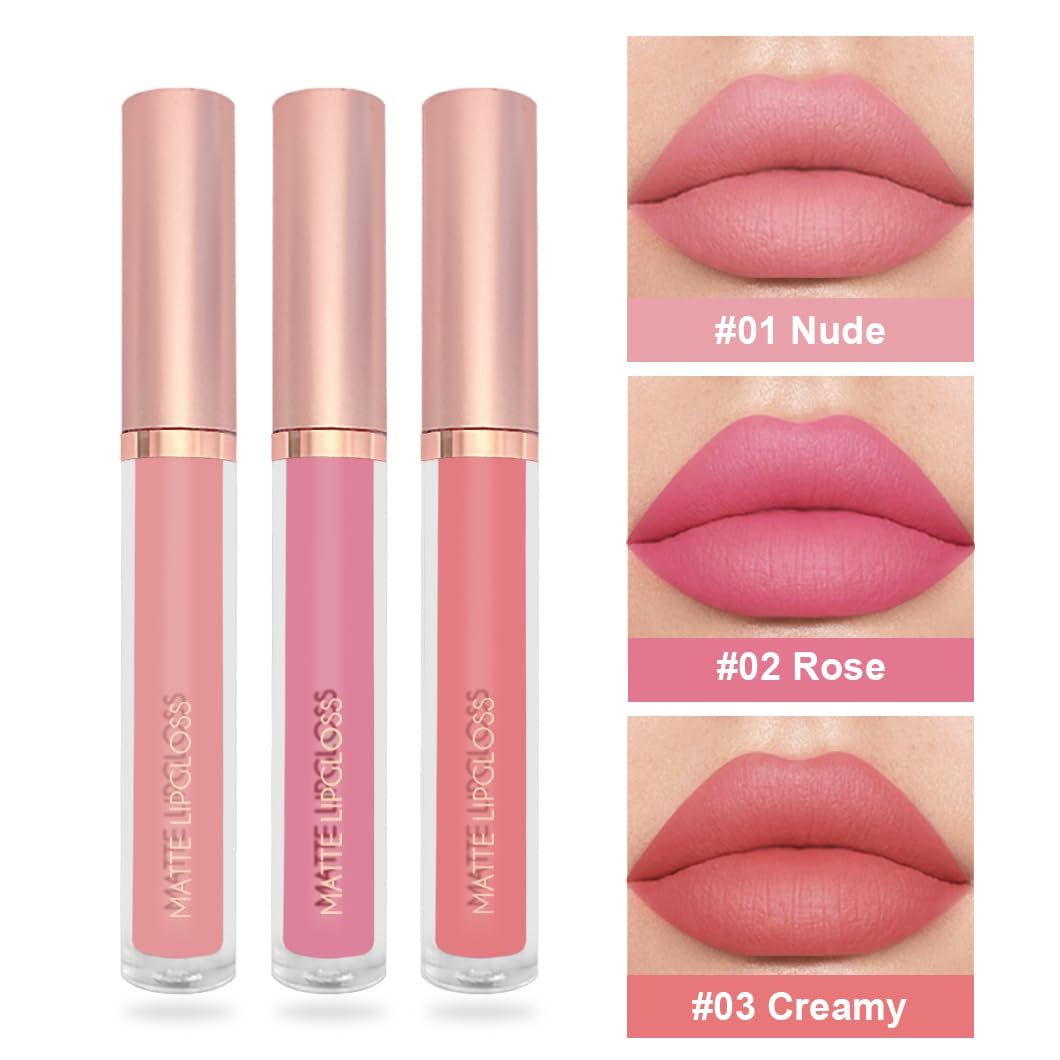 Close-up of BestLand Nude Liquid Lipstick shade
