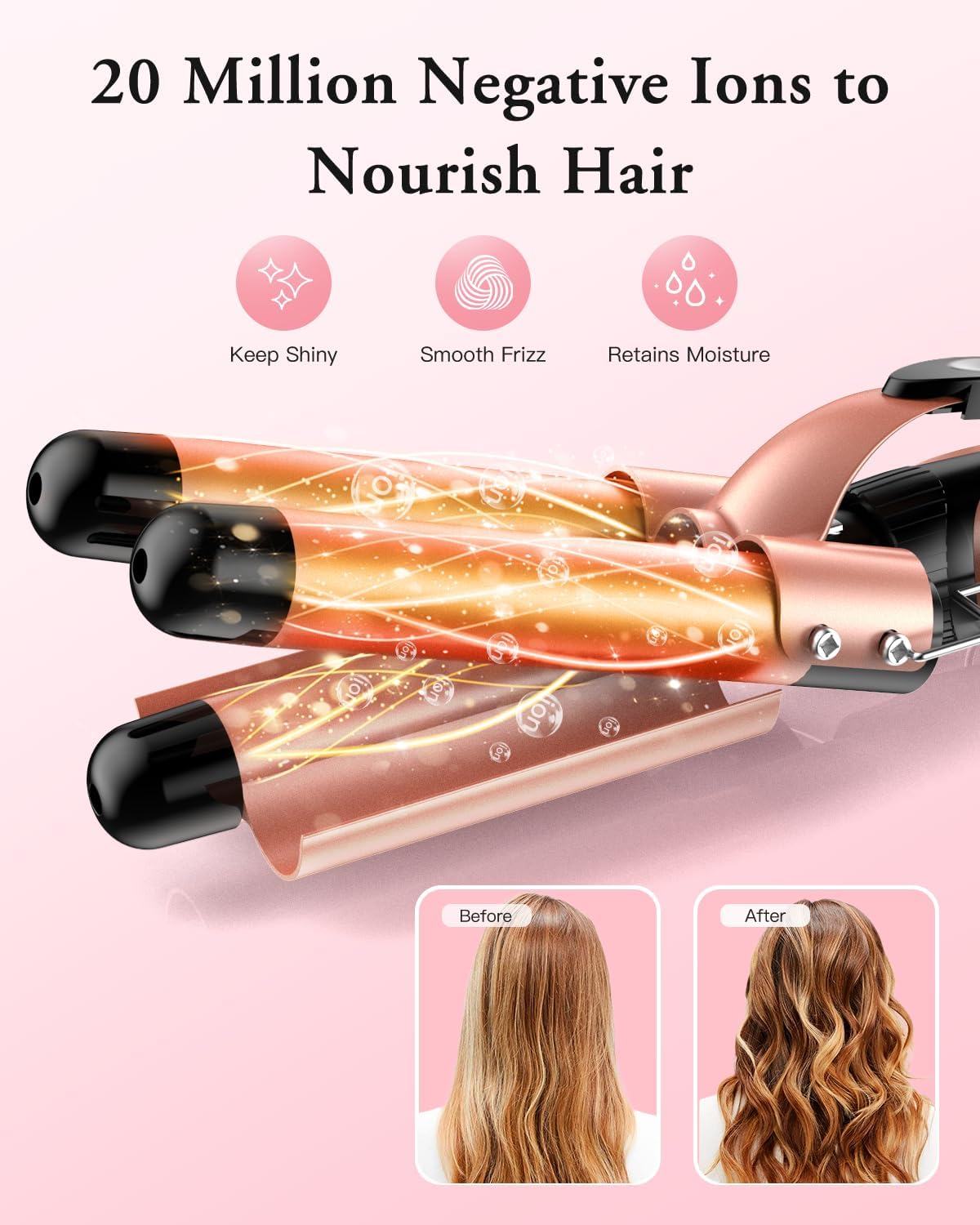 Close-up of BESTOPE PRO curling wand barrel