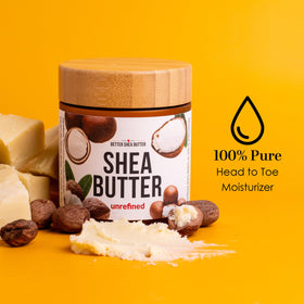 Close-up of Better Shea Butter 8 oz jar lid