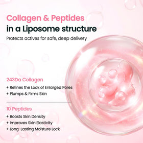 Close-up of BIODANCE Collagen Peptide Bubble support texture