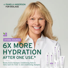 Close-up of Biolage Hydra Source Detangling Solution texture
