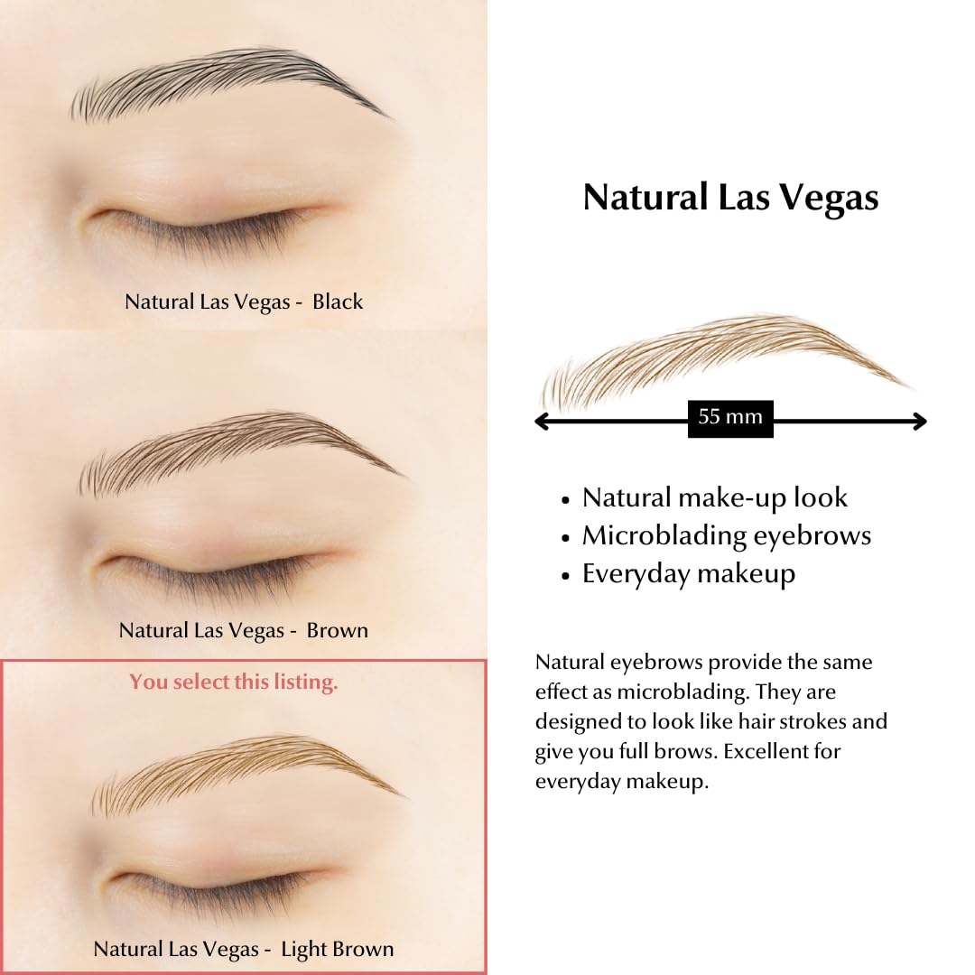 Close-up of Bliss and Beyond USA eyebrow tattoo stickers on skin
