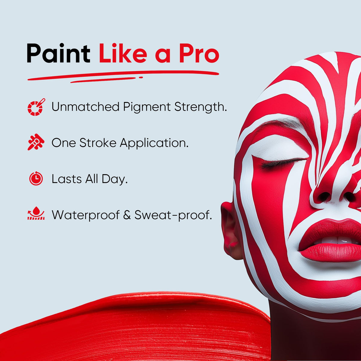 Close-up of Blue Squid face paint stick applicator