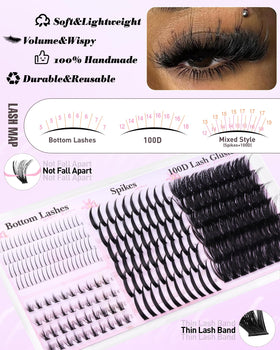 Close-up of Boahankuke Wispy Lash Clusters