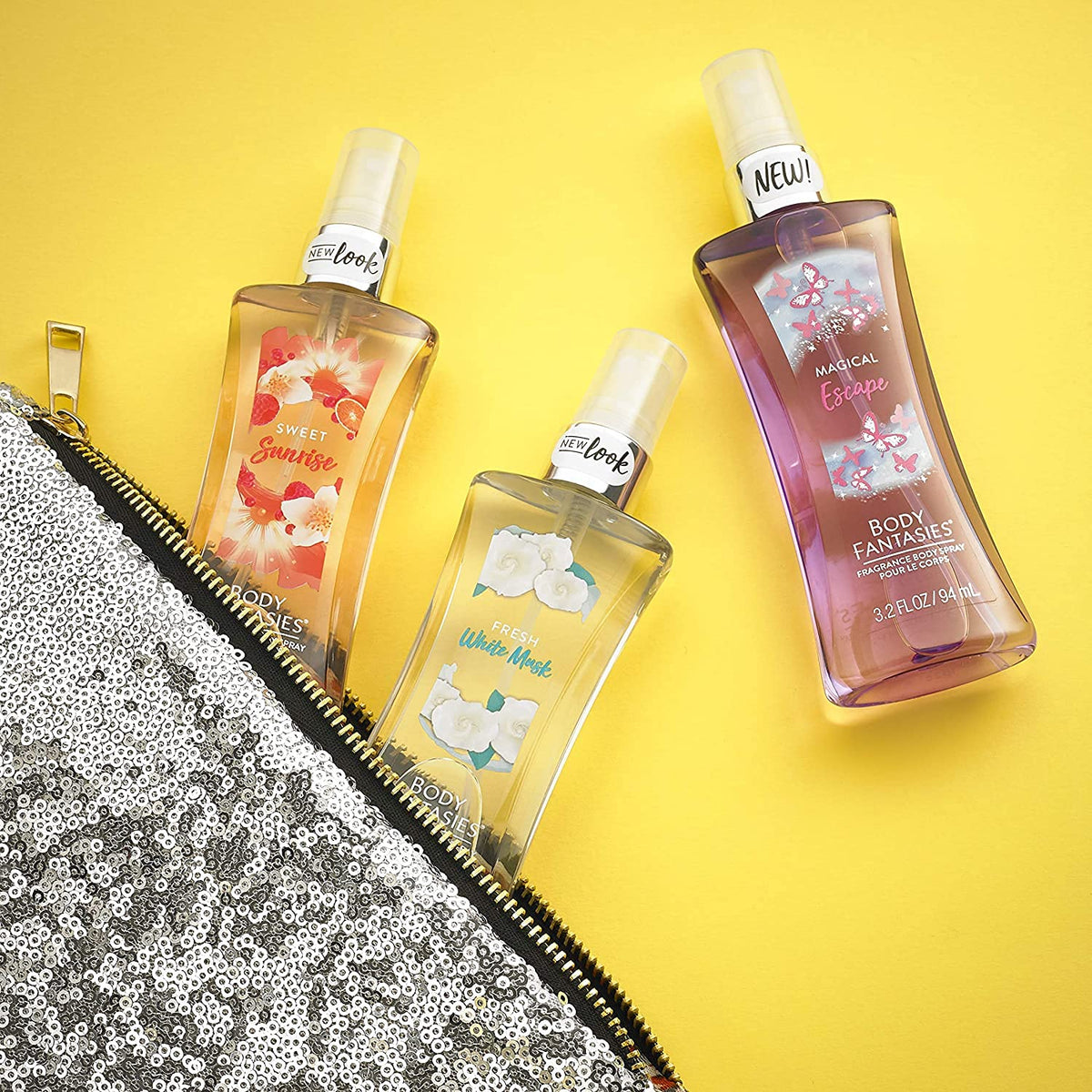 Close-up of Body Fantasies Sweet Sunrise Fantasy Body Spray nozzle