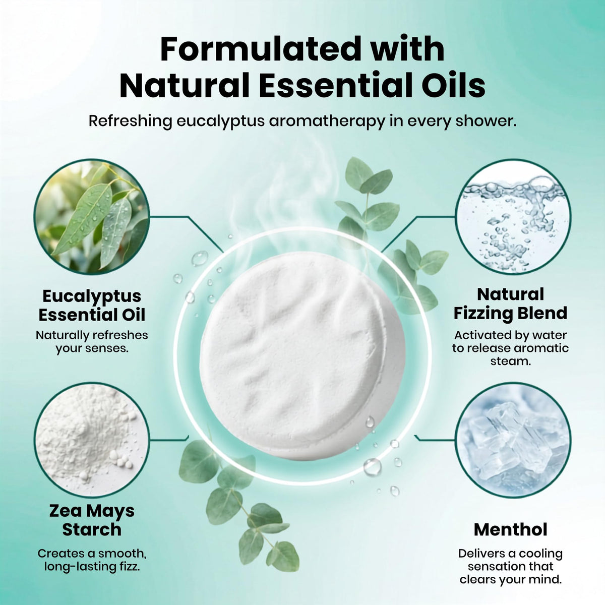 Close-up of Body Restore Shower Steamers in assorted scents