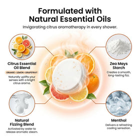 Close-up of Body Restore Shower Steamers tablet