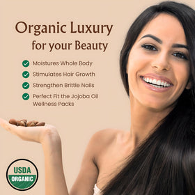 Close-up of BodyJ4You Organic Golden Jojoba Oil texture on skin