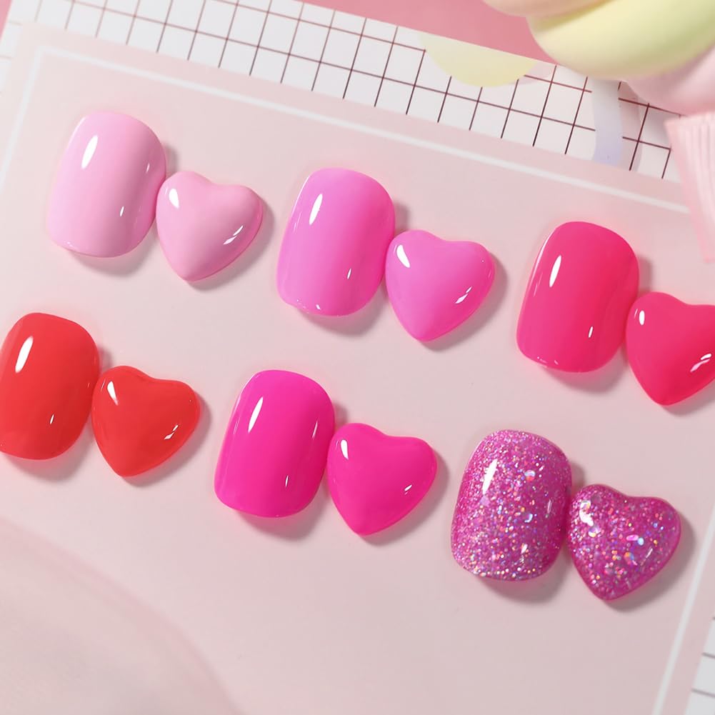 Close-up of Born Pretty 7ml pink gel polish bottle
