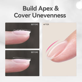 Close-up of Born Pretty Builder Gel 8-in-1 bottle with brush
