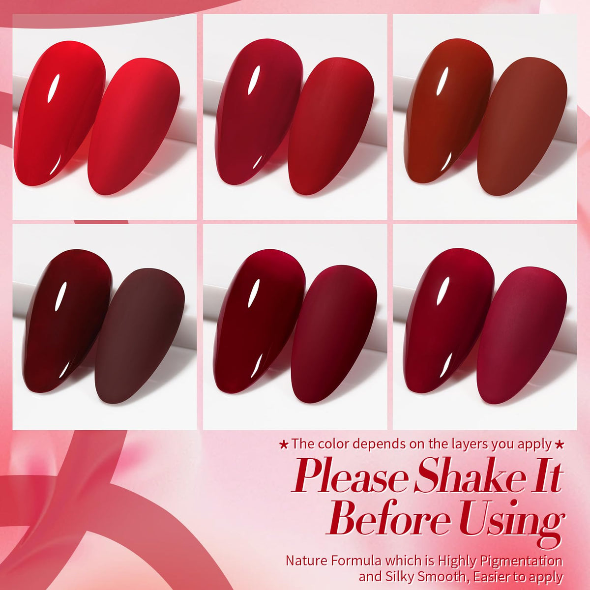 Close-up of Born Pretty Burgundy Gel Nail Polish bottle