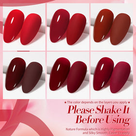 Close-up of Born Pretty Burgundy Gel Nail Polish bottle