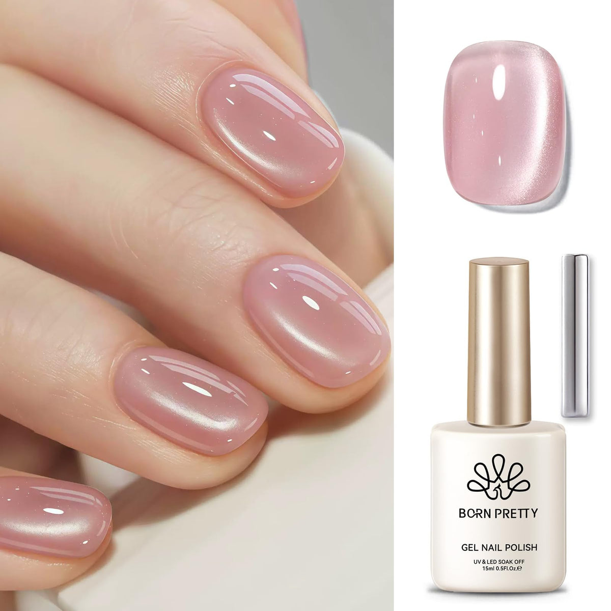 Close-up of Born Pretty Cat Magnetic Eye Gel Nail Polish bottle