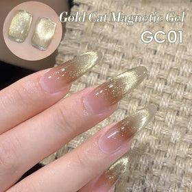 Close-up of Born Pretty Gold Cat Magnetic Eye Gel Nail Polish brush