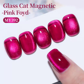 Close-up of Born Pretty Hot Pink Cat Magnetic Eye Gel Nail Polish with magnet