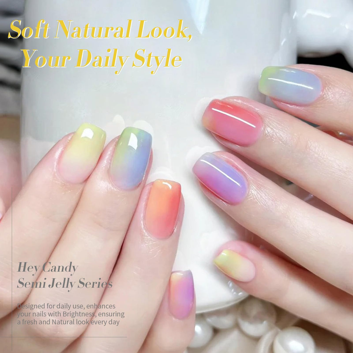 Close-up of Born Pretty jelly gel polish bottle