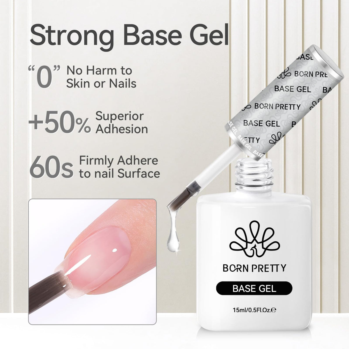 Close-up of Born Pretty Shine Super Top Coat 15ml bottle