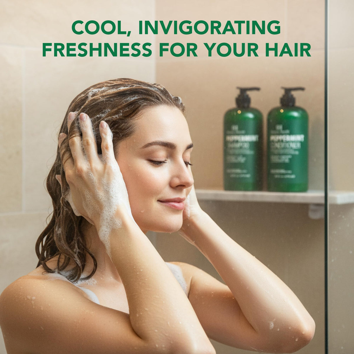 Close-up of Botanic Hearth Peppermint Oil Conditioner texture