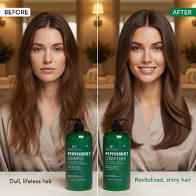 Close-up of Botanic Hearth Peppermint Oil Shampoo texture
