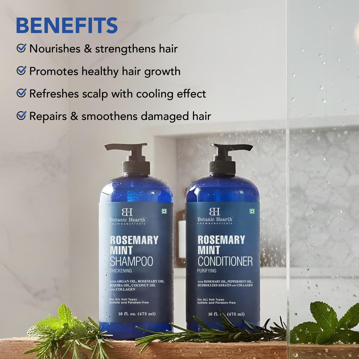 Close-up of Botanic Hearth Rosemary Mint Conditioner texture