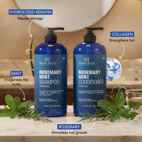 Close-up of Botanic Hearth Rosemary Mint Shampoo texture