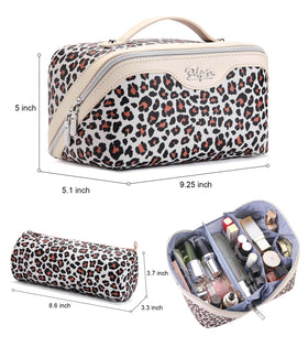 Close-up of BOYATU makeup bag showcasing its compartments
