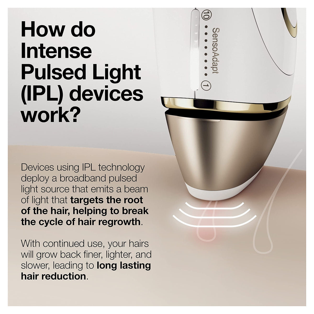 Close-up of Braun Silk·Expert Pro 5 IPL device head