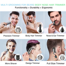 Close-up of Brightup Beard Trimmer with LED display