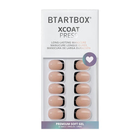 Close-up of BTArtbox French Tip Press On Nails showcasing natural look