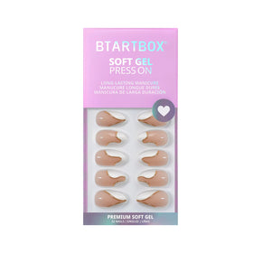 Close-up of BTArtbox Press On Nails showing colour and design