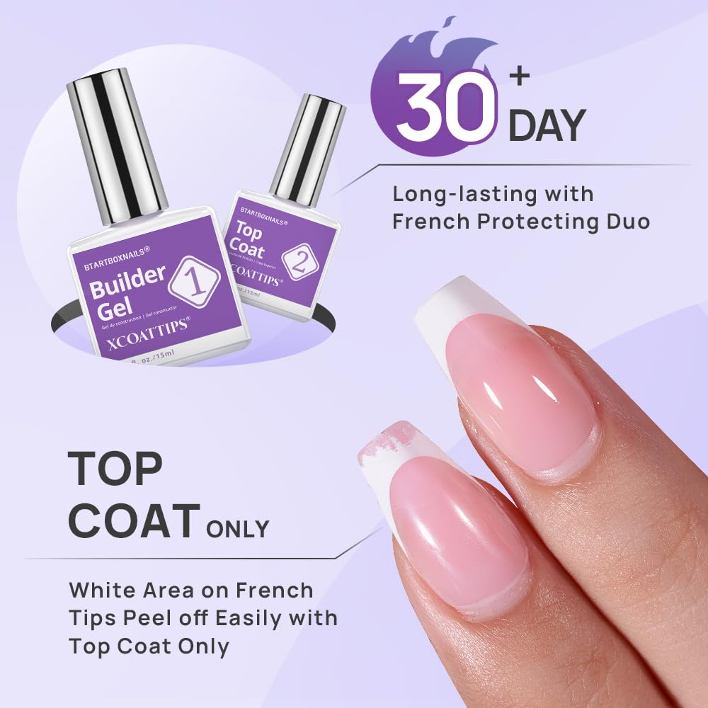 Close-up of BTARTBOXNAILS builder gel bottle