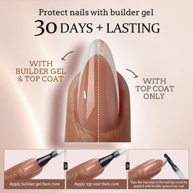 Close-up of BTARTBOXNAILS White French Tip Press On Nails
