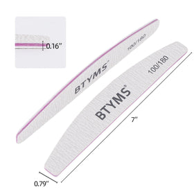 Close-up of BTYMS 100 grit side for shaping nails