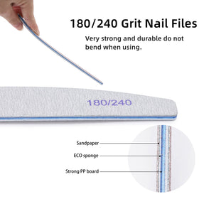 Close-up of BTYMS nail file 240 grit side