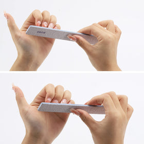 Close-up of BTYMS nail file showing grit detail