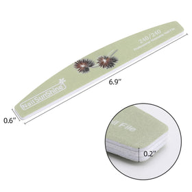 Close-up of BTYMS nail files showing different grits