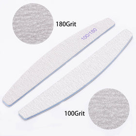 Close-up of BTYMS nail files showing grit numbers