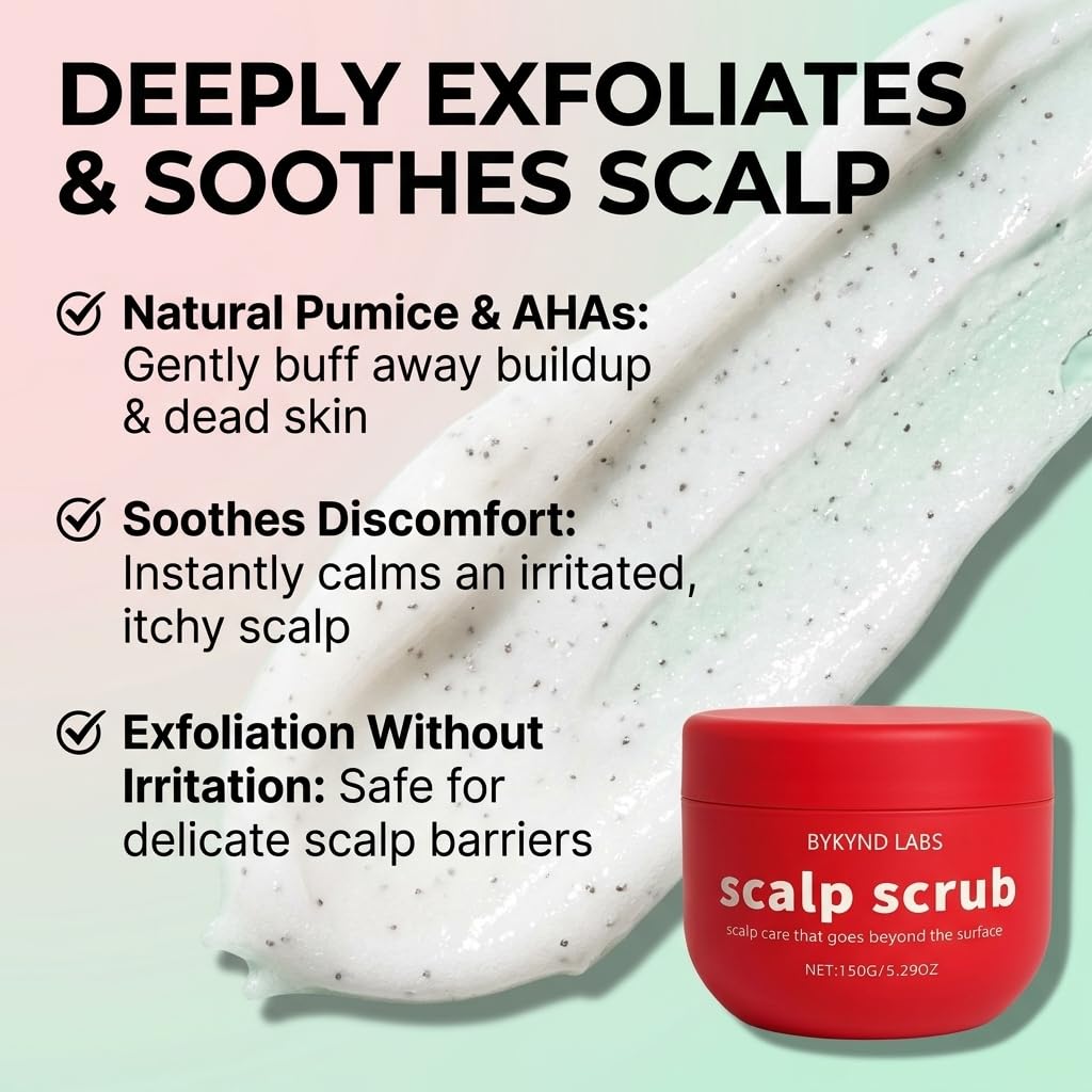 Close-up of BYKYND LABS Avocado Oil Scalp Scrub texture