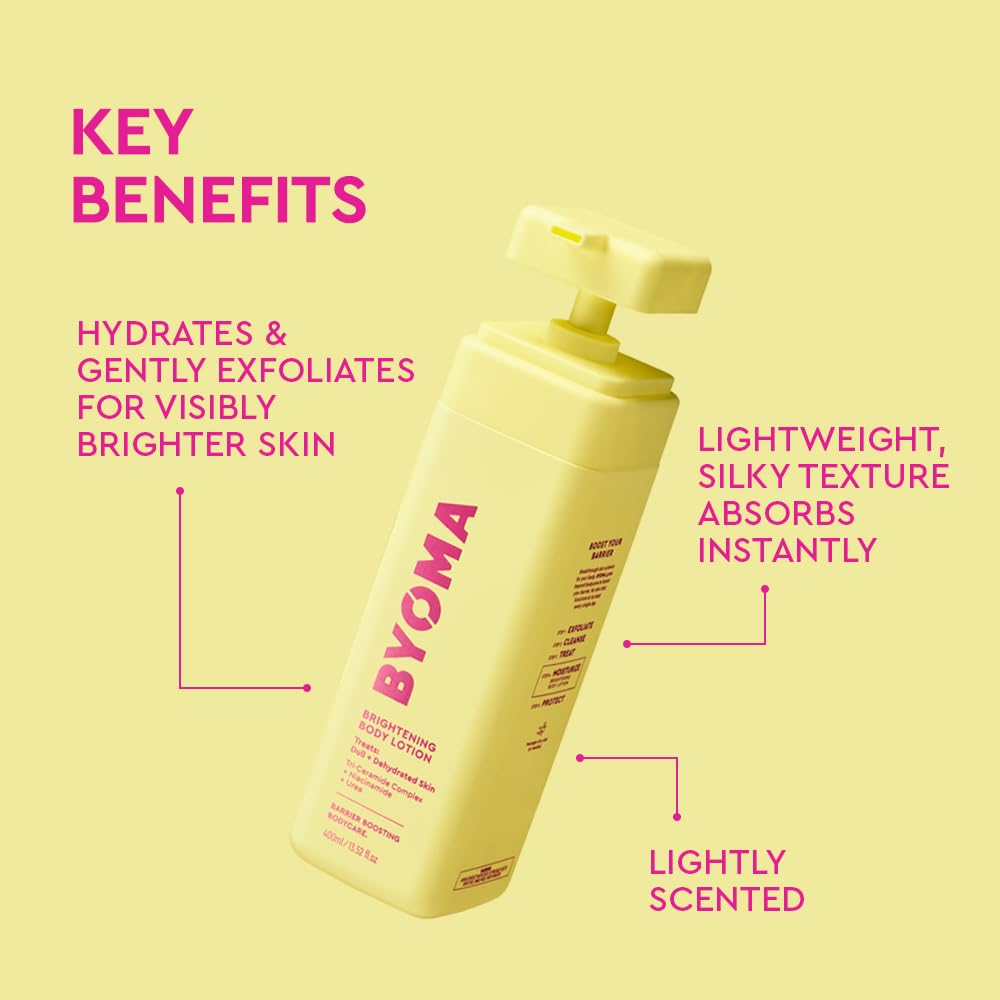 Close-up of BYOMA Brightening Body Lotion texture