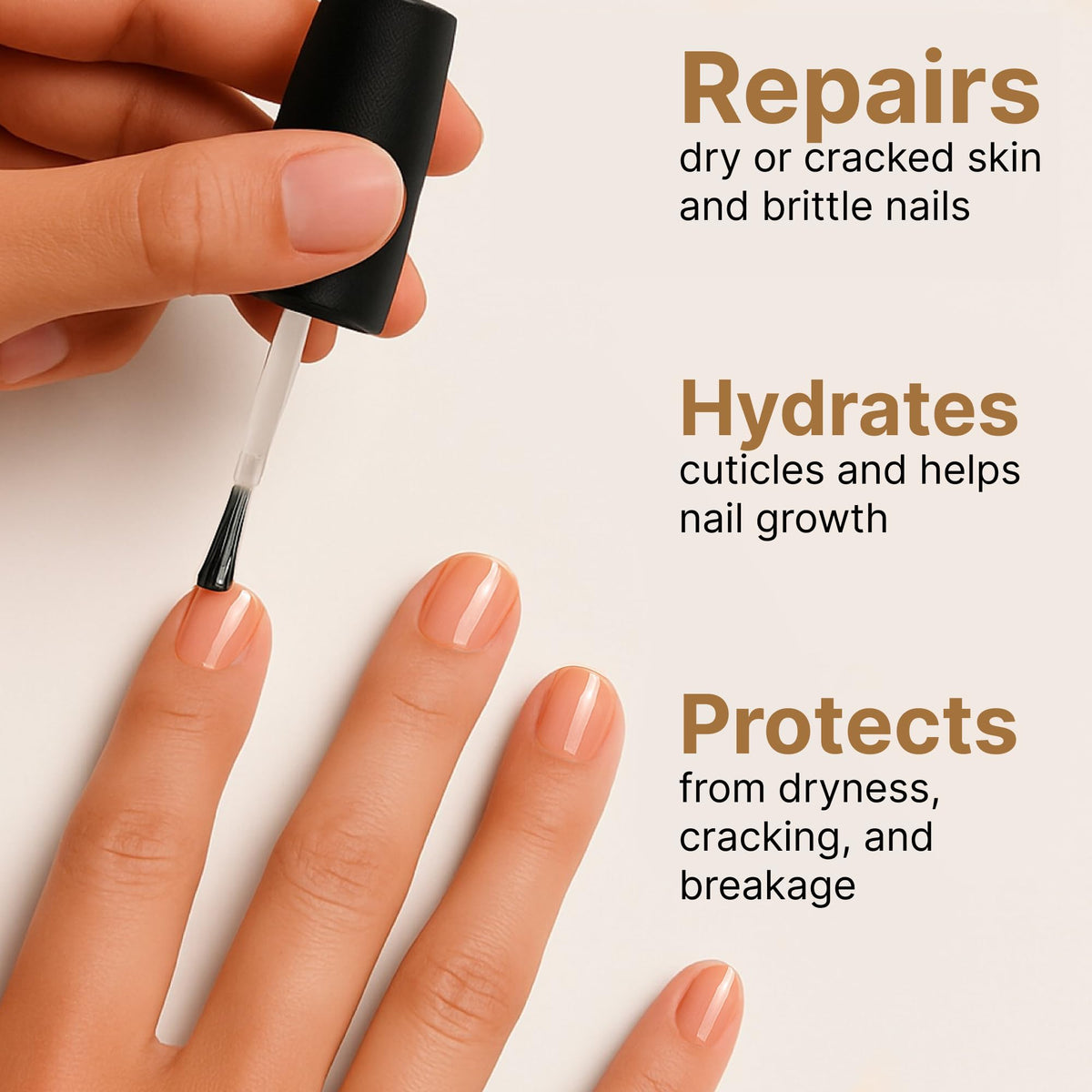 Close-up of C CARE Cuticle Oil showing texture