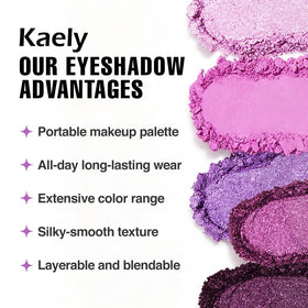 Close-up of CAKAILA Eyeshadow Palette texture and pigmentation