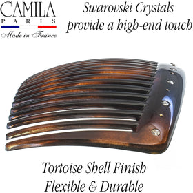 Close-up of Camila Large Curved Side Comb teeth