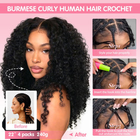 Close-up of CanaryFly crochet hair texture
