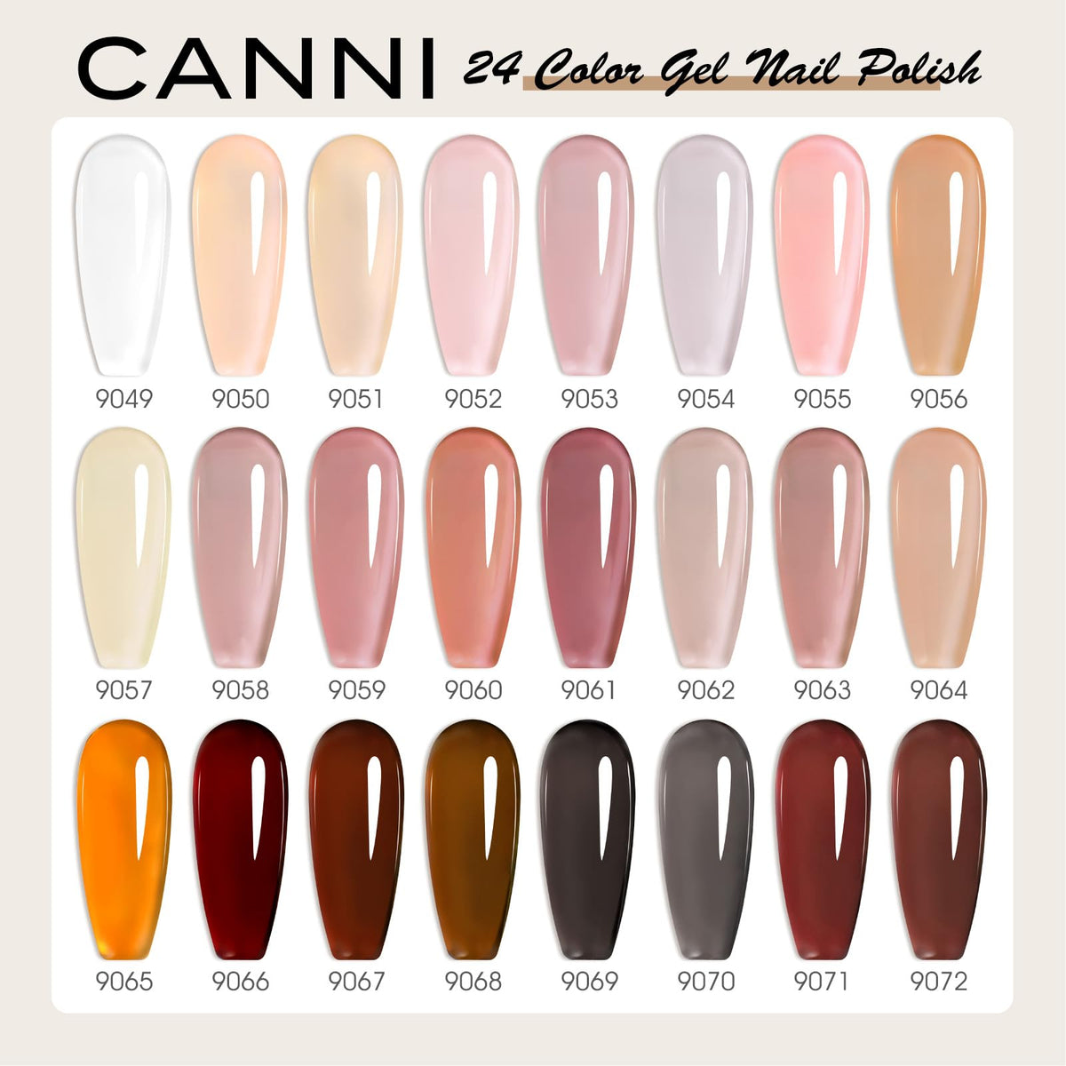 Close-up of CANNI CC3 Jelly Gel Nail Polish unique design