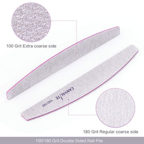 Close-up of CANVALITE Nail File 100 grit side