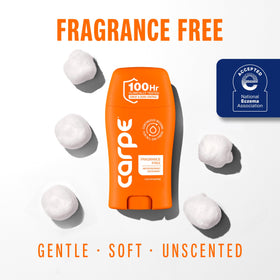 Close-up of Carpe Antiperspirant Deodorant knob for application