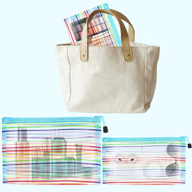 Close-up of CarryEpic mesh bag zipper detail